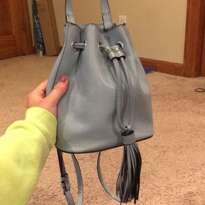 Light blue backpack purse